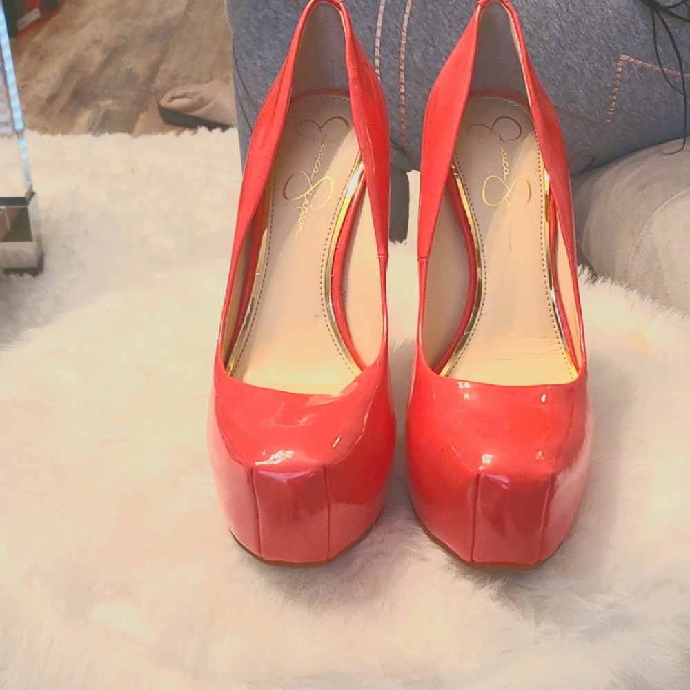 Pink Jessica Simpson heels